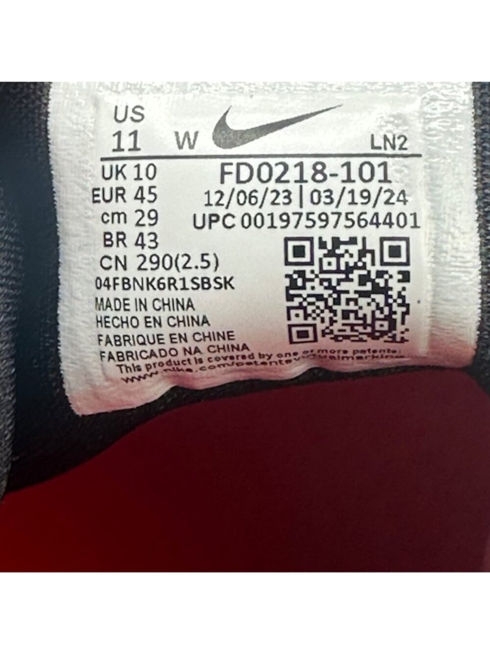 Men’s Nike Air Zoom Infinity Tour 2 Golf Red Wide FD0218-101 Size 11 Wide NEW - Picture 10 of 10